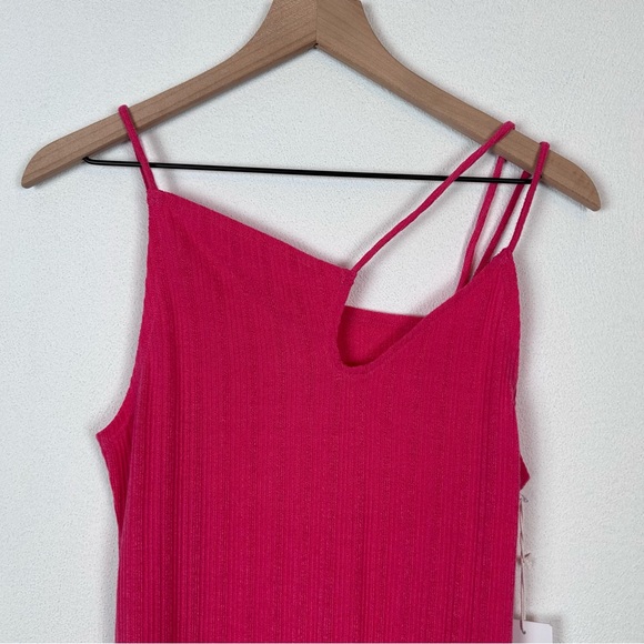 NWT Reformation Brave Knit Dress Hot Pink Large - Picture 6 of 14